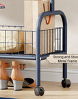 Lukzer Single Rod Garment Rack with Bottom Shelf | Cloth Organizer for Hanging Kurtas, Jackets, Bags in Bedroom, Office, Hostel & More (MGR-003)