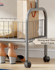 Lukzer Single Rod Garment Rack with Bottom Shelf | Cloth Organizer for Hanging Kurtas, Jackets, Bags in Bedroom, Office, Hostel & More (MGR-003)
