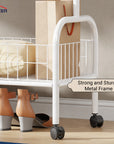 Lukzer Single Rod Garment Rack with Bottom Shelf | Cloth Organizer for Hanging Kurtas, Jackets, Bags in Bedroom, Office, Hostel & More (MGR-003)