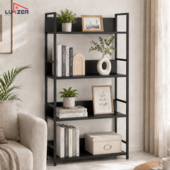 Lukzer 4-Tier Multipurpose Kitchen Organizer Rack (MMR-001/Black)