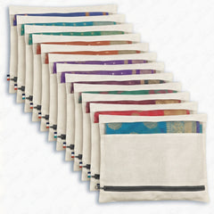 Lukzer 24 Pcs Big Size with Zip Closure & Mesh Window Saree Covers (Cotton)