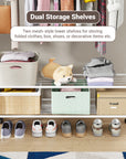 Lukzer Multipurpose Single Pole Metal Garment Rack with Wheels & 2 Bottom Shelves - (MGR-006) (White, Gold, Grey, Pink, Deep Sea, Black)