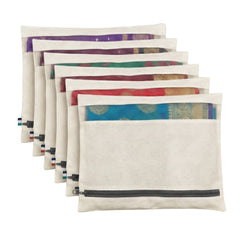 Lukzer 24 Pcs Big Size with Zip Closure & Mesh Window Saree Covers (Cotton)