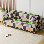 Polyester Sofa Cover (Colorful Marble Design)