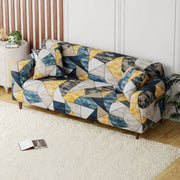 Polyester Sofa Cover (Colorful Marble Design)