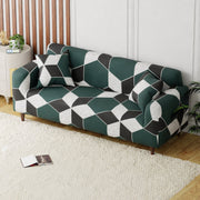 Polyester Sofa Cover (Colorful Marble Design)