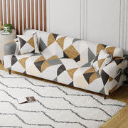 Polyester Sofa Cover (Colorful Marble Design)