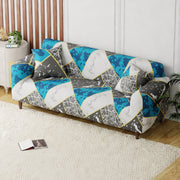 Polyester Sofa Cover (Colorful Marble Design)