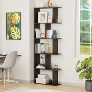 Lukzer Engineered Wood 5-Tier Storage Shelf – Minimalist Bookshelf (MR-018) | Oak Brown, Wenge, White