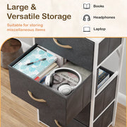 Lukzer Metal Multi-Purpose Rack with Fabric Drawers (MMR-002)