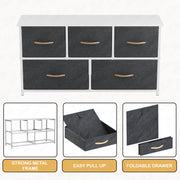 Lukzer Metal Multi-Purpose Rack with Fabric Drawers (MMR-003)